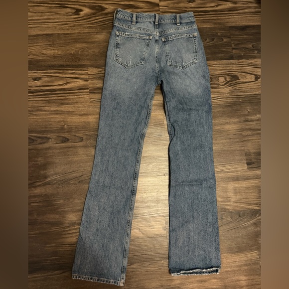 Free People - We the Free - High Rise Straight Jeans, Rigid Vintage Denim Sz 25 - Picture 5 of 12